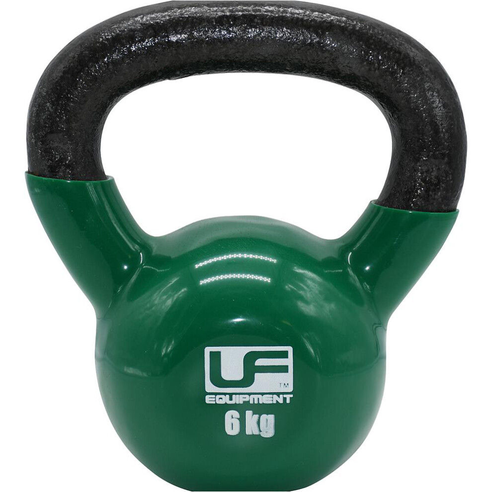 6KG Cast Iron Kettlebell - Podwer Coated & Dipped - Kettle Bell Metal Swing