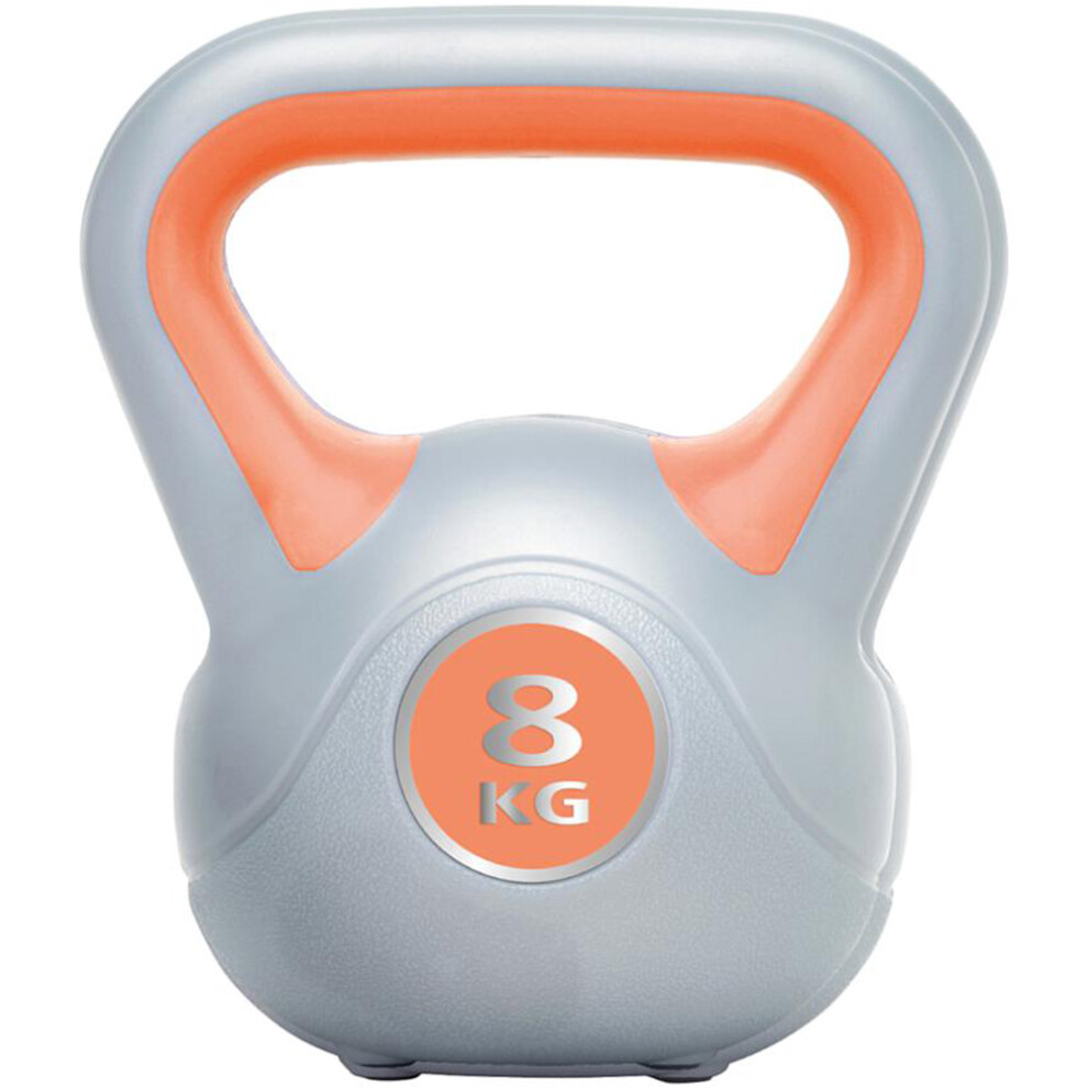 Loops 8Kg Vinyl Gripped Kettlebell - Podwer Coated Cast Iron - Kettle Bell Swing