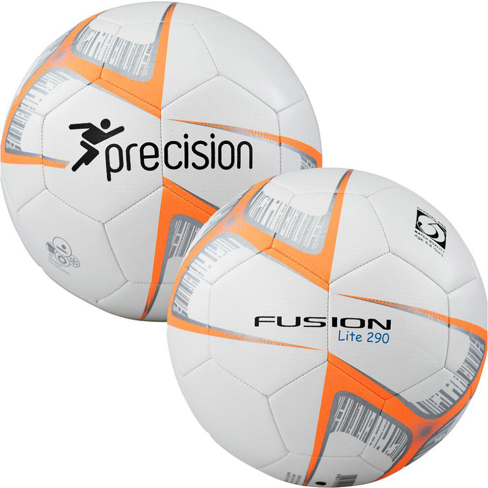 FAI Official Football - Size 5 290gms - WHITE/ORANGE Ball 3.5mm EVA Backing