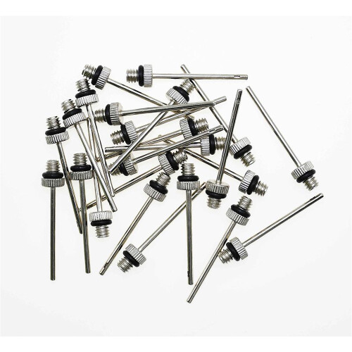 Loops 24 PACK - 2mm Thin Ball Inflator Needle Adapters - Football Pump Screw Thread
