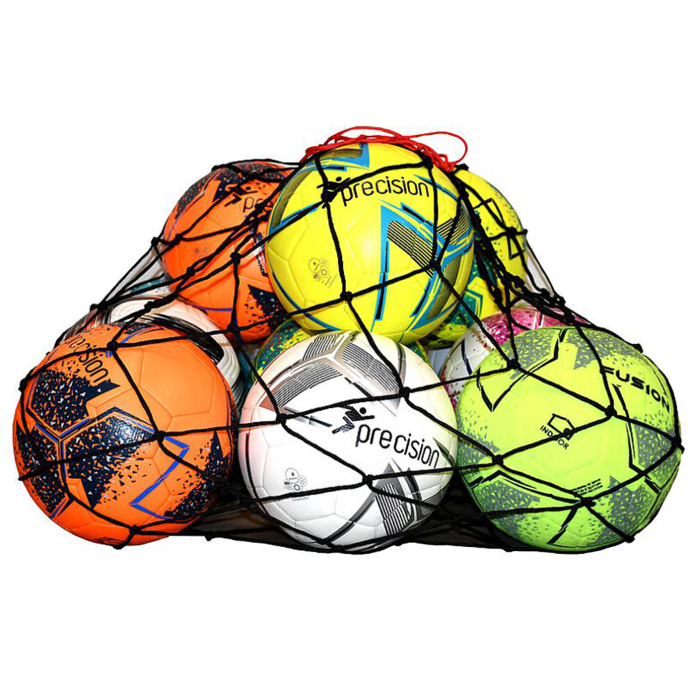 Loops 12 Ball Football Carry Sack Net - Draw String Nylon - Holds 12X Size 5 Balls