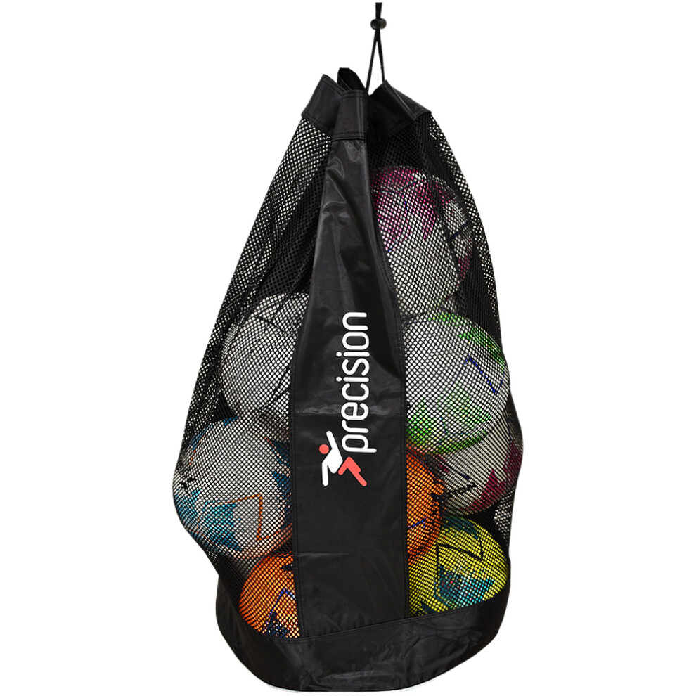 Loops 12 Ball Football Mesh Carry Sack Bag - Draw String Nylon - Holds 12X Size 5