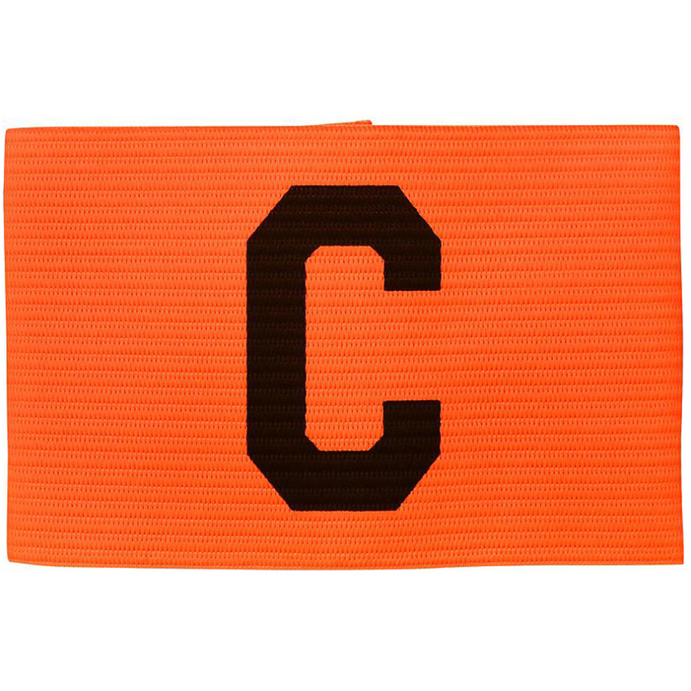 Junior Captains Armband - FLUO ORANGE - Football Rugby Sports Arm Bands Big C