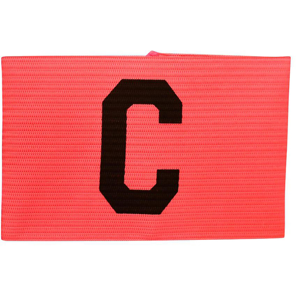 Photos - Football Kit Adult Captains Armband - FLUO PINK - Football Rugby Sports Arm Bands Big C