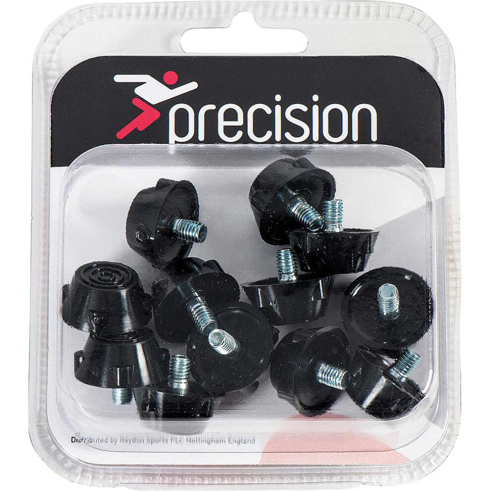 Loops 12 Pack Rubber Ultra Flat Safety Football Studs - 12X 10Mm Screw-In Hard Ground
