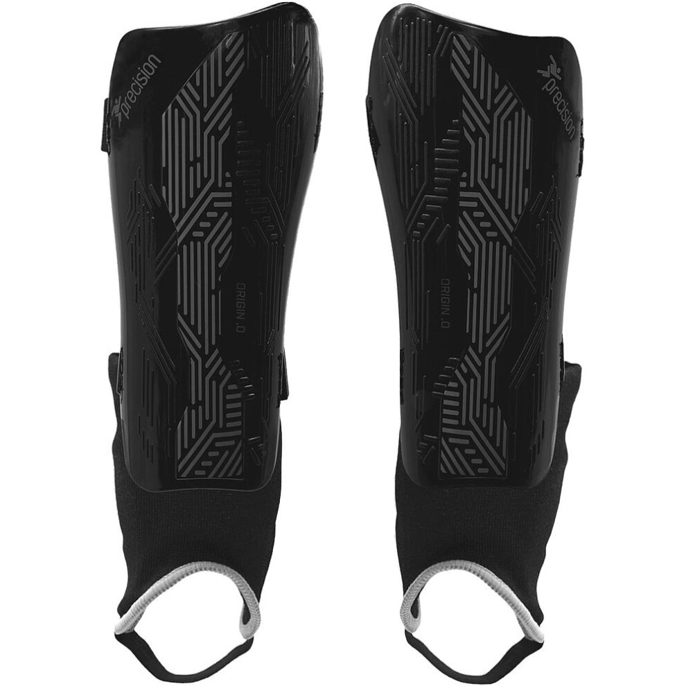 S - Football Shin Pads & Ankle Guards BLACK/BLACK High Impact Slip On Leg Cover