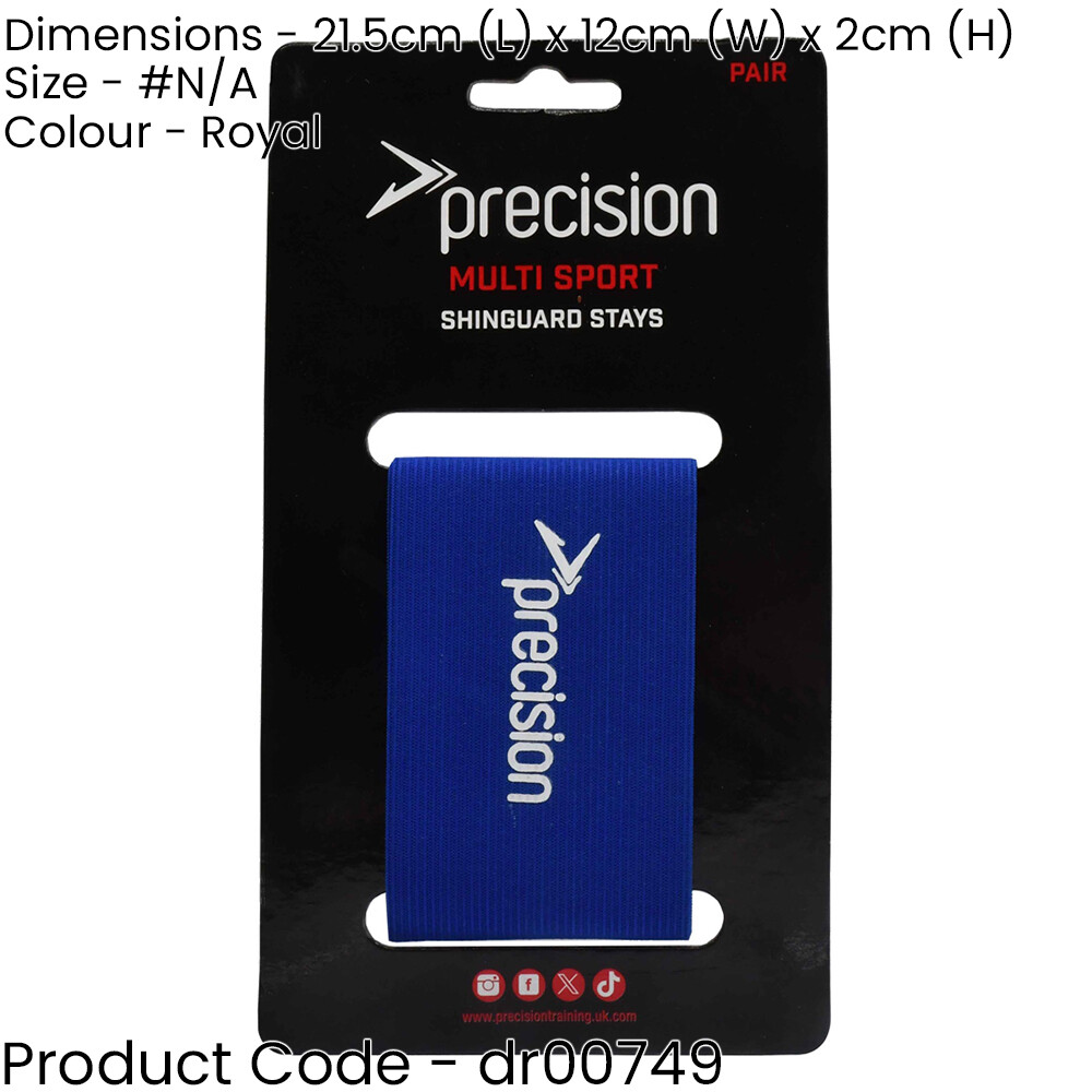 Pair ROYAL BLUE Shin Guard Stays Secure Pads to Leg Elastic Strap