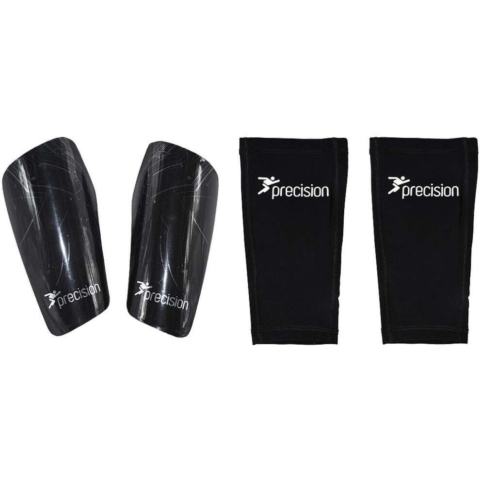 S - Shinguard Sleeves & Shin Pad Insert Set - BLACK - Washable Leg Protection