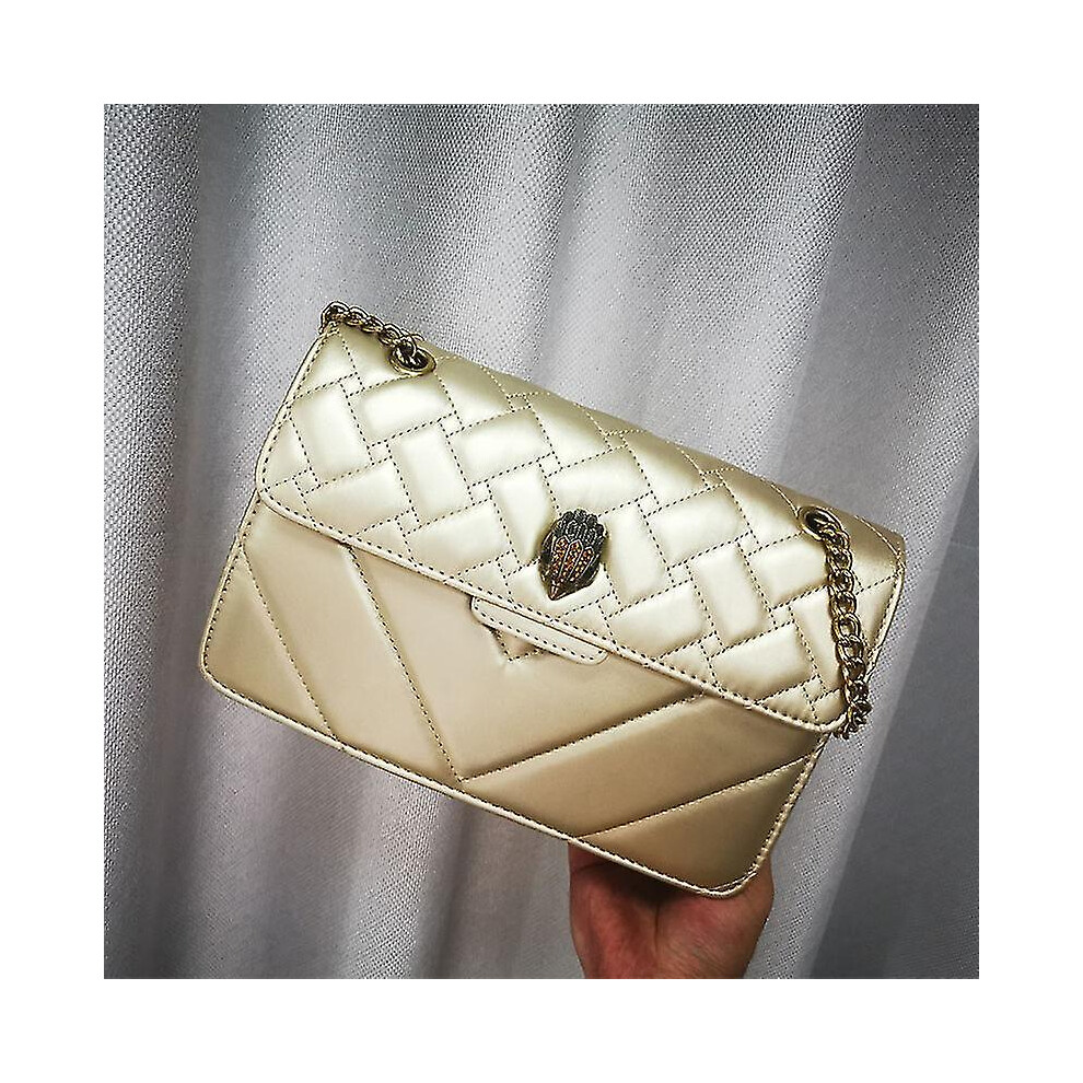 (Gold) Kurt Geiger London Kensington Bag Women Bag Pu Leather Handbag Luxury Uk Brand Shoulder Bag Messenger Wallet Woman Crossbody Bag