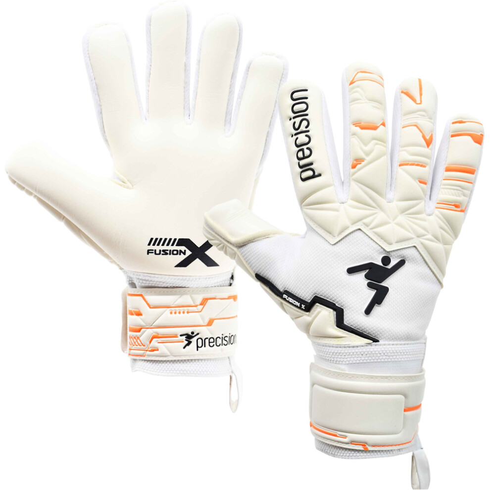 Loops Size 11 Professional Junior Goal Keeping Gloves - Negative Contact White Keeper