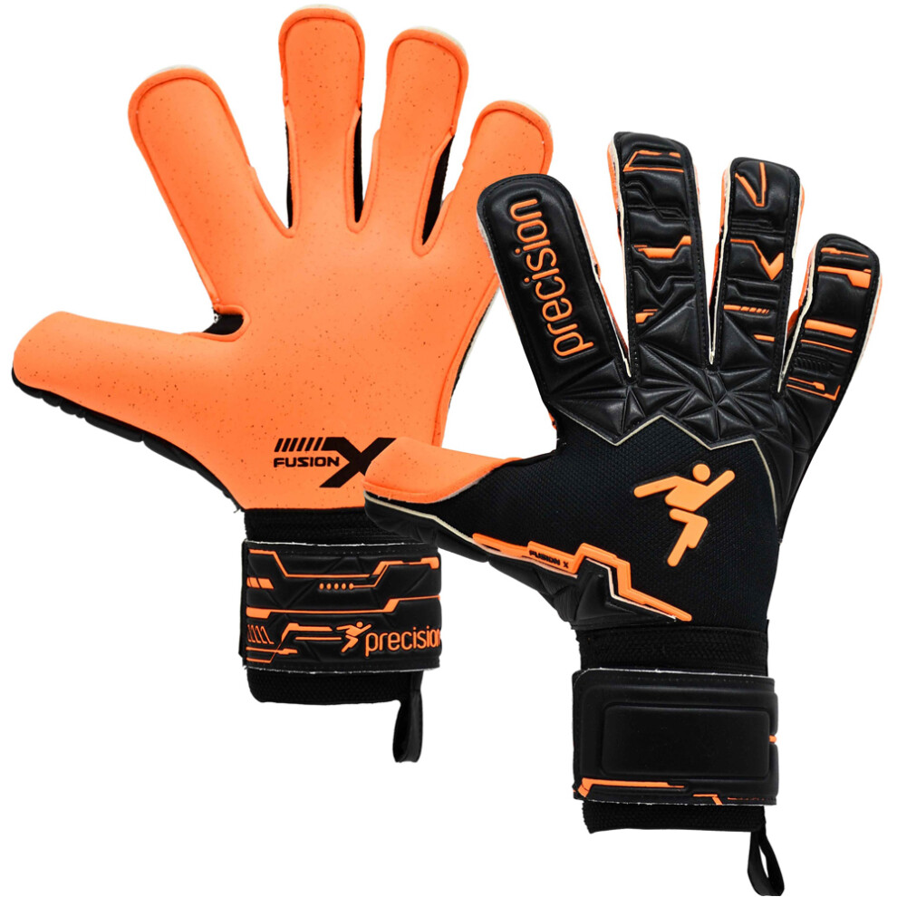 Size 8.5 Professional ADULT Goal Keeping Gloves - Fusion X Orange Keeper Glove