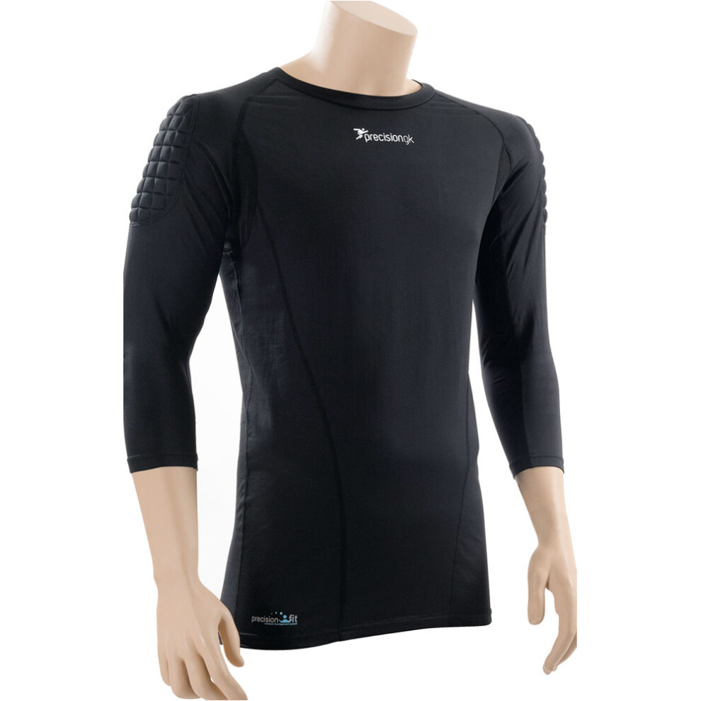 ADULT 32-34 Inch EVA Padded Goal-Keeping 3/4 Sleeve Baselayer T-Shirt Top