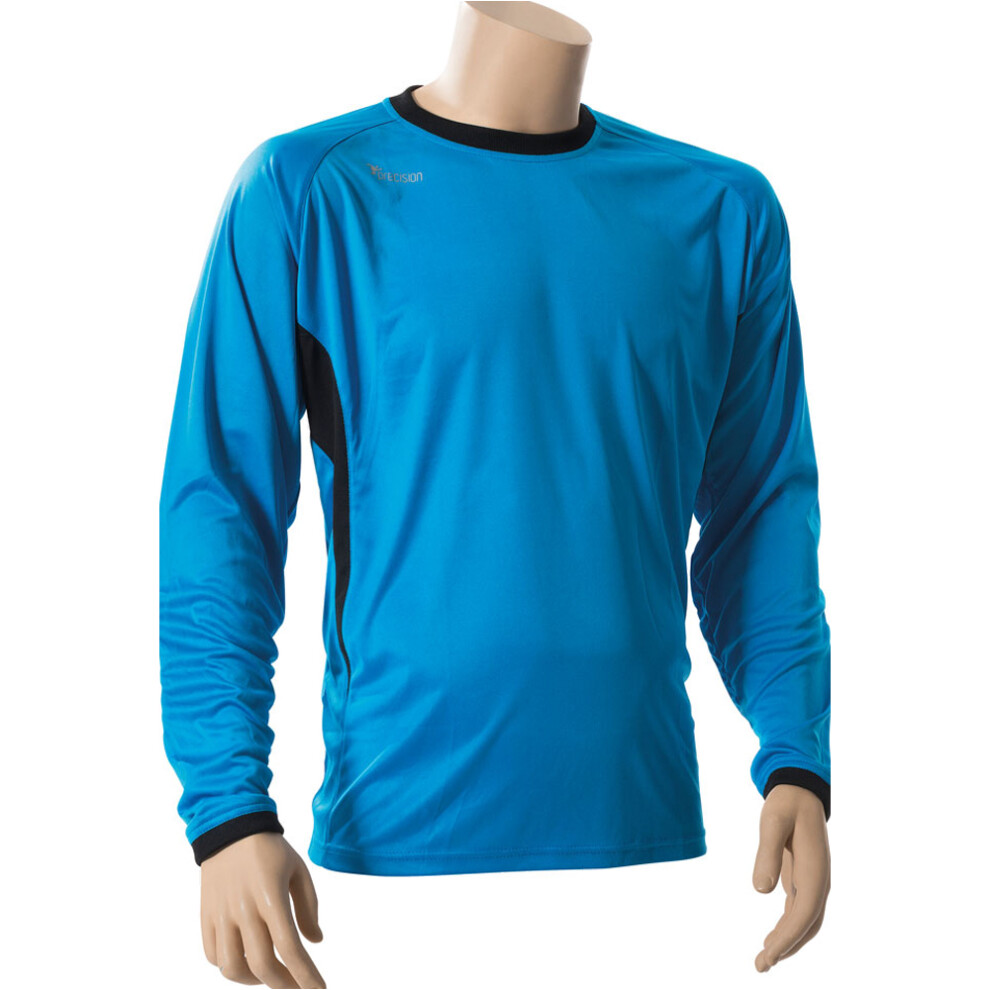 JUNIOR M 26-28 Inch BLUE Goal-Keeping Long Sleeve T-Shirt Shirt Top GK Keeper