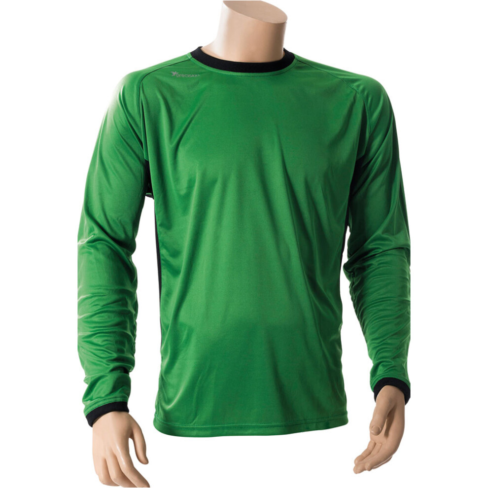 JUNIOR L 30-32 Inch GREEN Goal-Keeping Long Sleeve T-Shirt Shirt Top GK Keeper