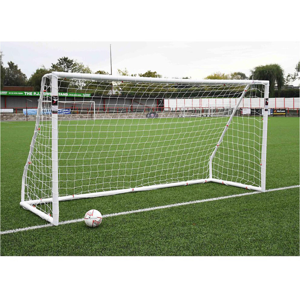 Loops 16 X 7 Feet Match Approved Football Goal Posts & Net - All Weather Outdoor Rated