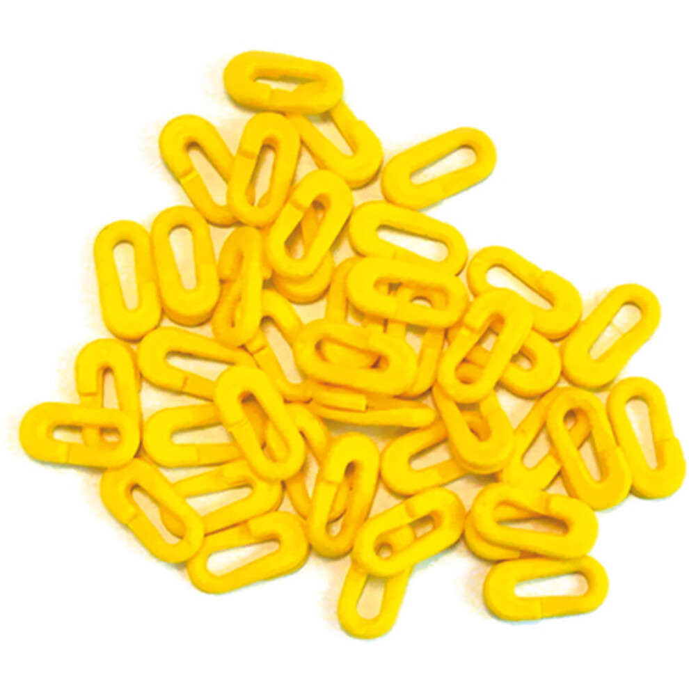 Loops 80 Pack Football Net Easy Clips - Goal Post Netting Fixings - Plastic Yellow