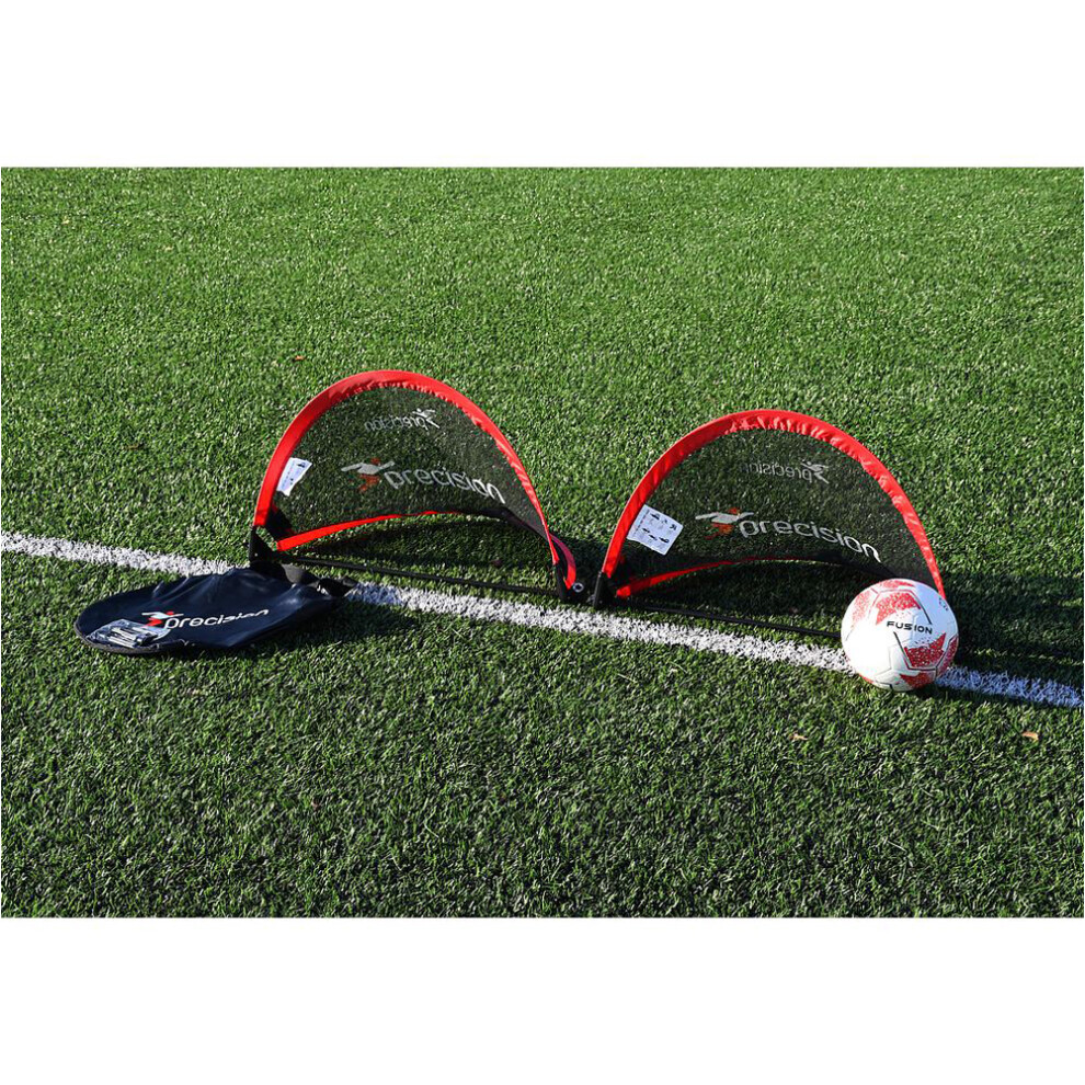 Loops 2 Pack - 80 X 45Cm Pop Up Football Training Goal / Net - Portable Side Game