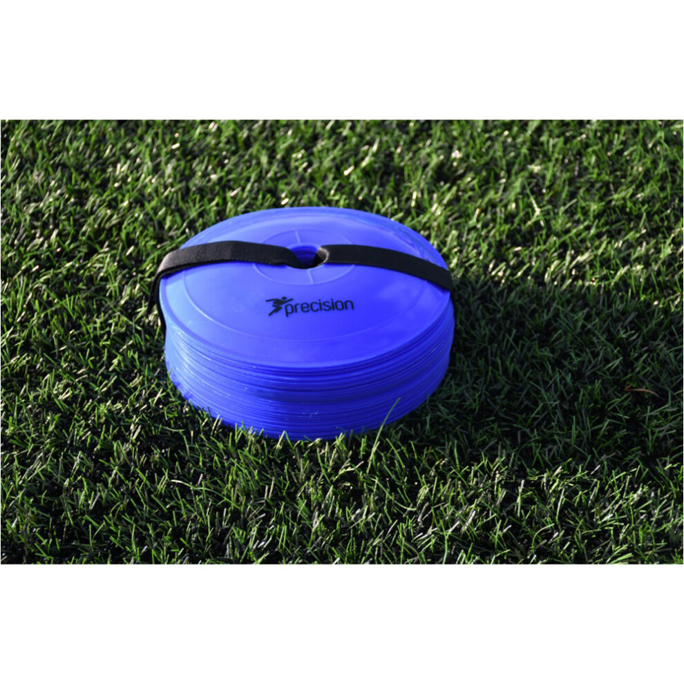 40x BLUE Near Flat Sports Pitch Markers 8.5 Inch Round Slim Cones & Carry Bag