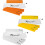 Loops 15 PACK 34x7cm Rectangular Rubber Marker Set - ORANGE - Non-Slip Indoor Pitch 1