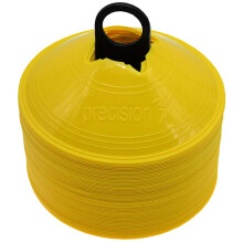 50 PACK 200mm Round Saucer Cone Marker Set YELLOW Flexible Pitch Court Training