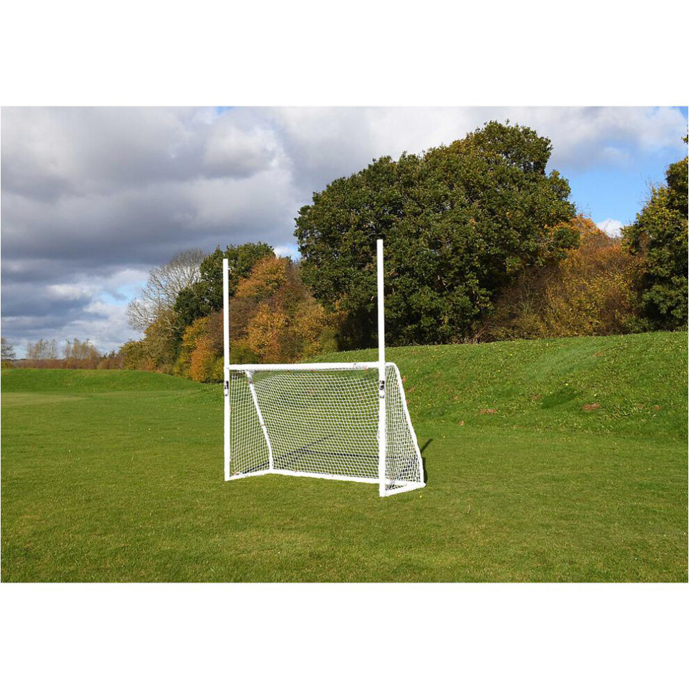 Loops 8 X 5 Feet Gaa Match Approved Goal Posts & Net - All Weather Outdoor Rated