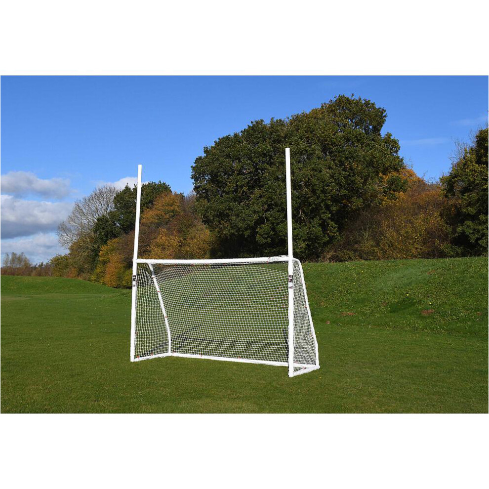 Loops 10 X 6 Feet Gaa Match Approved Goal Posts & Net - All Weather Outdoor Rated