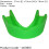 Loops Essential Boil & Bite Mouthguard - JUNIOR GREEN - Latex Free Teeth Protector 2