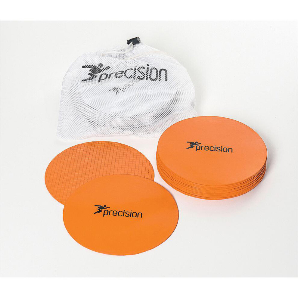 20 PACK 19.5cm ORANGE Flat Rubber Pitch Marker Discs - Ultra Slim Outdoor Sports