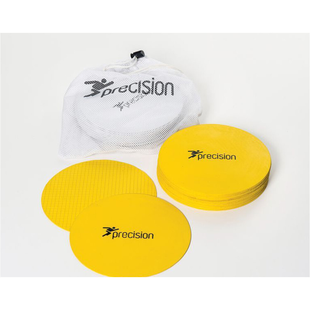 20 PACK 19.5cm YELLOW Flat Rubber Pitch Marker Discs - Ultra Slim Outdoor Sports