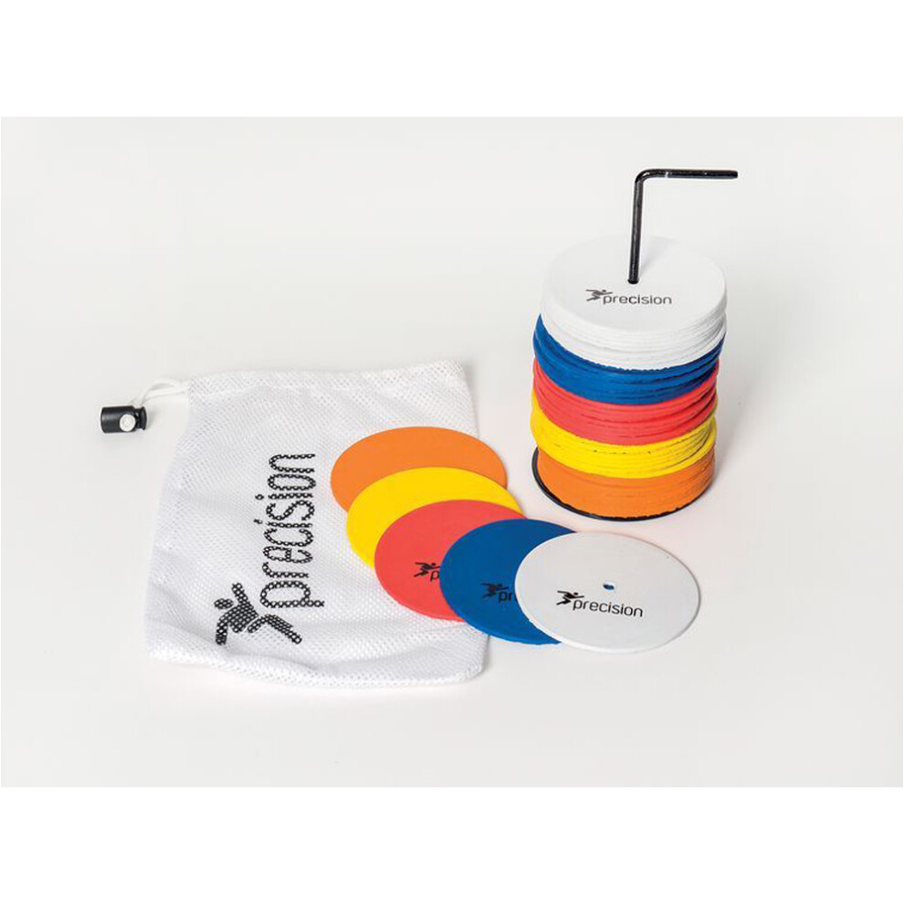 Photos - Football Kit 50 PACK 10cm Mixed Colour Flat Rubber Pitch Marker Discs - Ultra Slim Outdoor