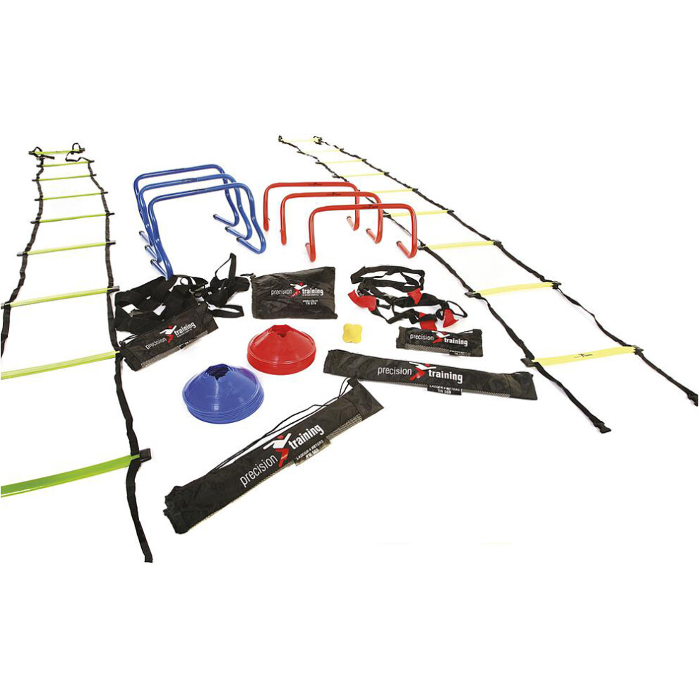 Football Athletics Speed & Agility Kit - Ladder Hurdle Markers Chute Resistance-image-OPC-PDNSGPK-NEW