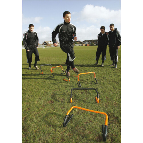 Loops 6 PACK Height Adjustable Training Hurdles Set - 6 or 12 Inch Footwork Training