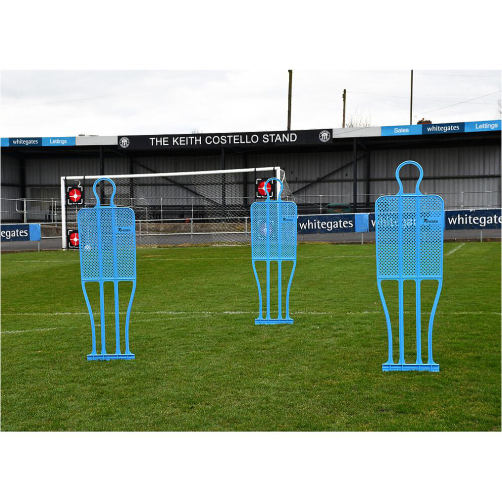 Loops Single 6Ft 5 Inch Football Mannequin - Set Piece Dummy Defender Training Blue