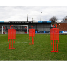 Single 6ft 5 Inch RED Football Mannequin - Set Piece Dummy Defender Training
