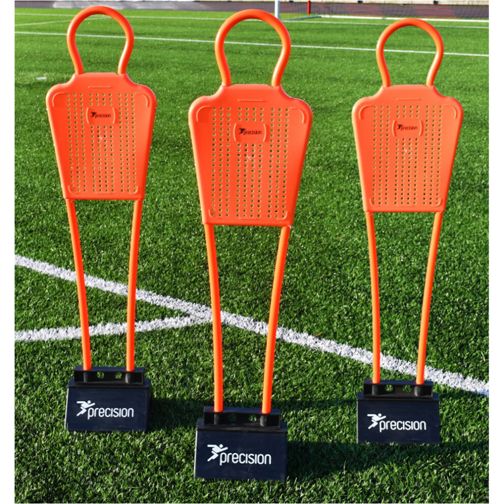 Loops 3 Pack 4Ft Mini Football Mannequin Set - Freekick Dummy Defender Training Orange