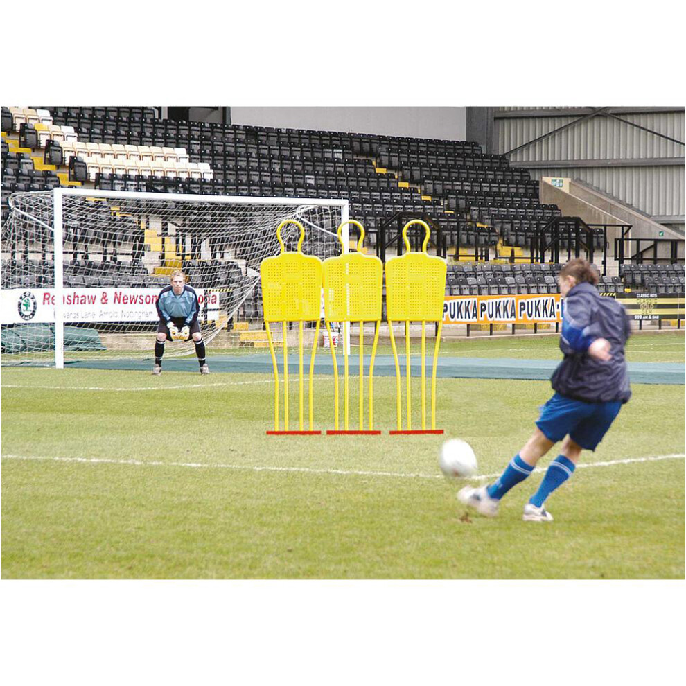 Loops 3 Pack Adult 6Ft Football Mannequin Set & Bag - Spiked Grass Dummy Defenders