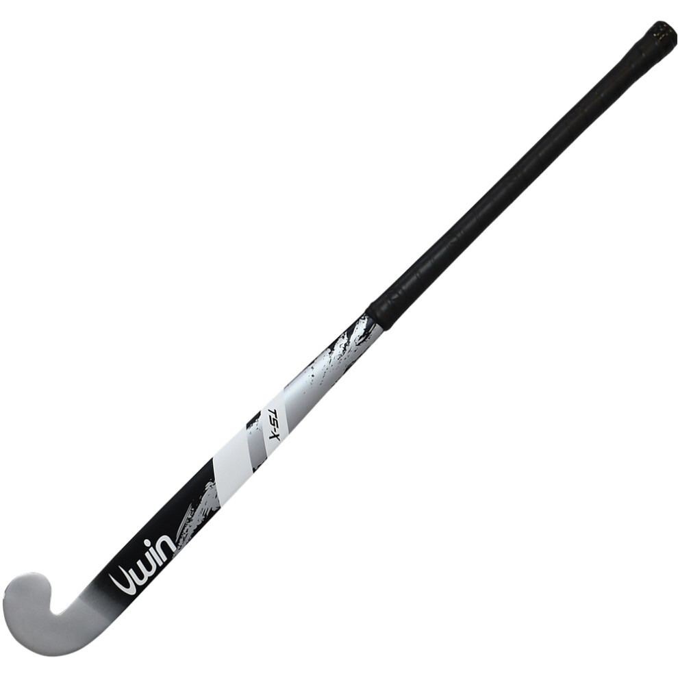 36.5 Inch Mulberry Wood Hockey Stick - SILVER/BLACK Ultrabow Micro Comfort Grip