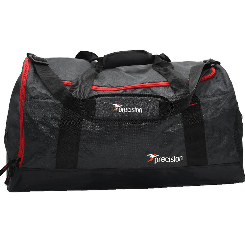 52x25x30cm Small Holdall Bag - GREY/RED 39L Rip Stop Gym & Sports Traning Kit