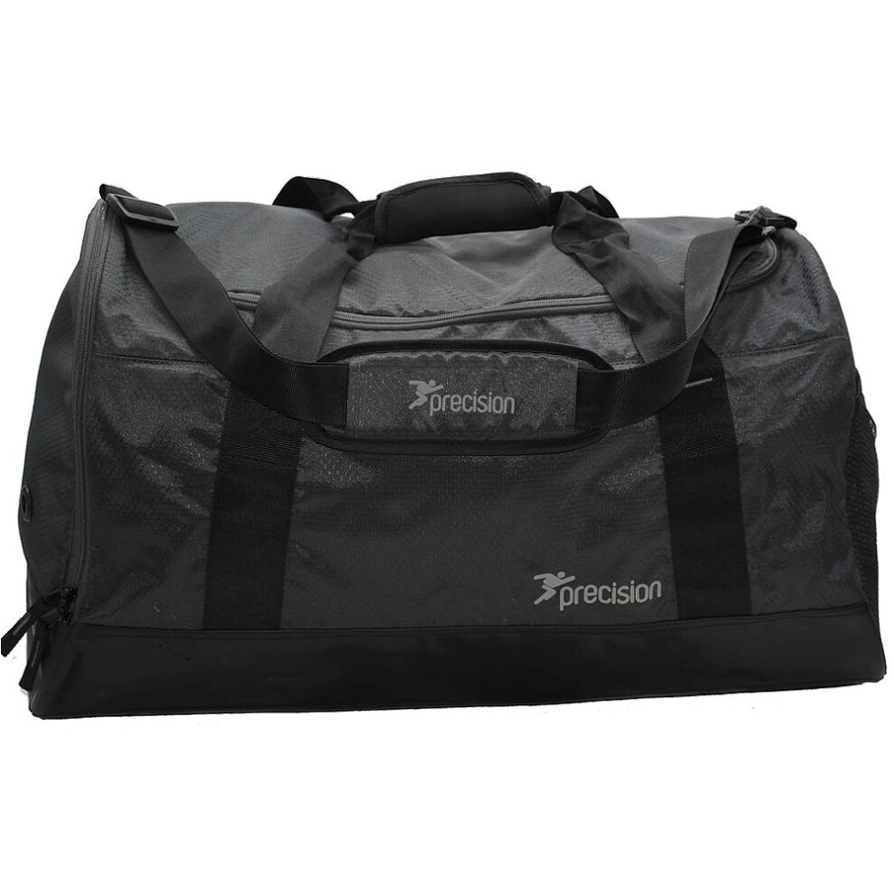 68x39x36cm Large Team Holdall Bag - BLACK/GREY 95L Rip Stop Gym & Sports Traning