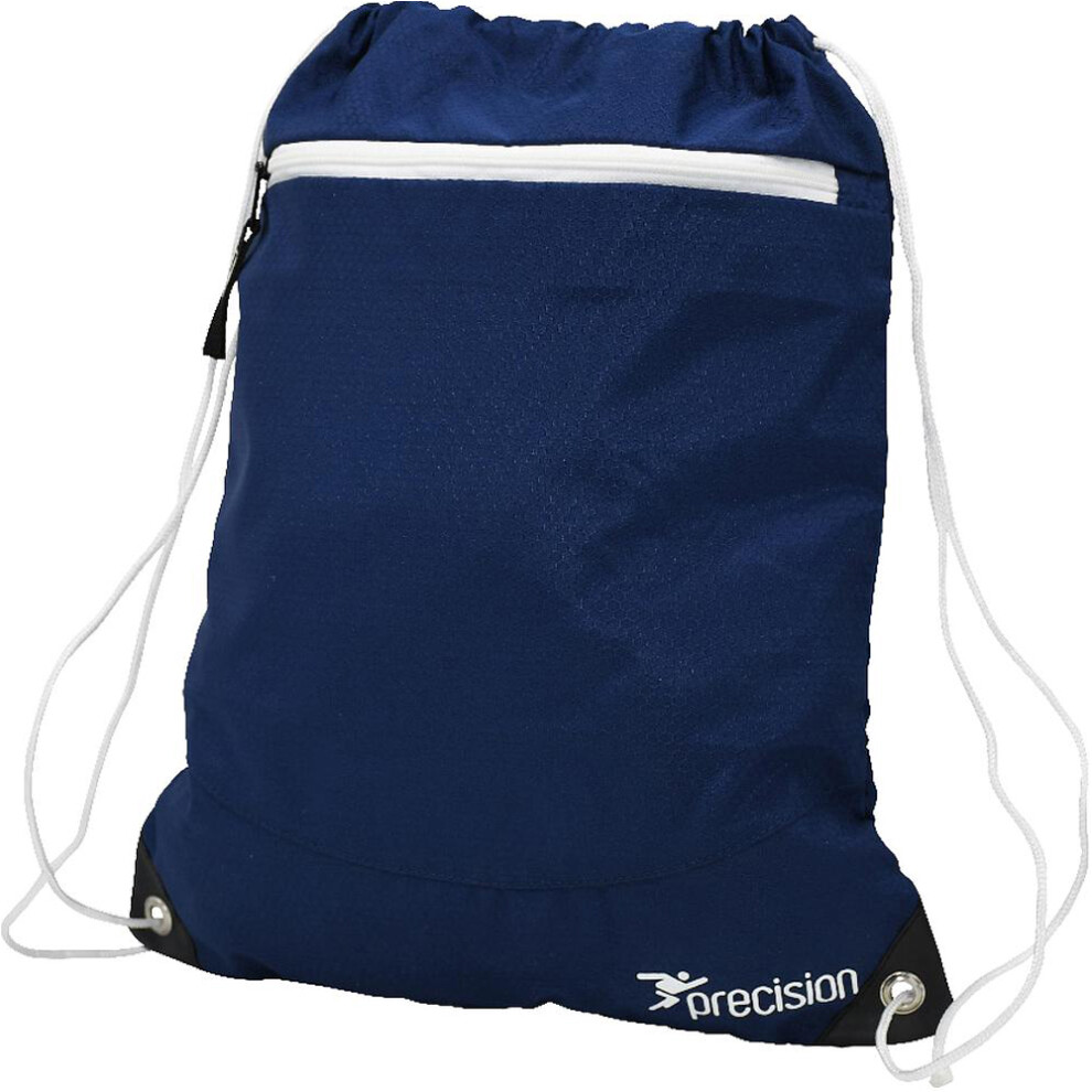 Photos - Travel Bags 48x35cm Premium Drawstring Sports Bag - NAVY/WHITE 2L Rip Stop School Gym Bag