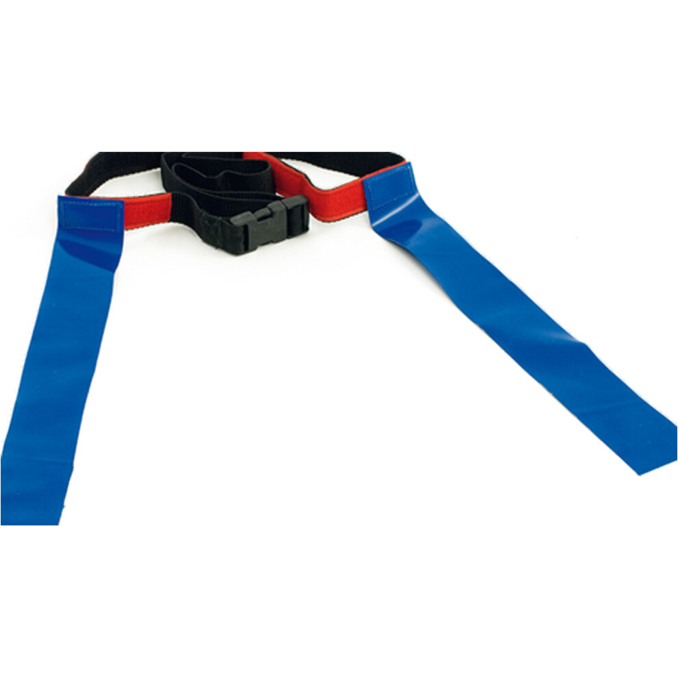 Loops 18-46 Inch Waist Rugby Tag Belt - Juniors & Mini-Rugby Training Accessory Blue