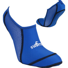 JUNIOR Size 10-13 Swimming Socks - Blue - Breathable Pool Grip Anti Infection