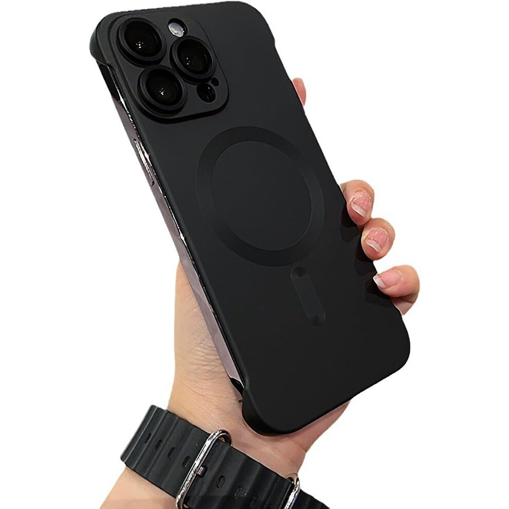 (, Iphone 15 Pro Max) Magsafe Frameless Matte Ultra-Thin Lightweight Bumper Phone Case For Iphone15 Pro Max/Iphone15 Pro Black 9430790402738
