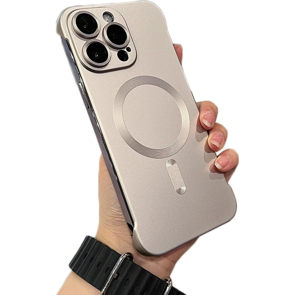 (, Iphone 15 Pro) Magsafe Frameless Matte Ultra-Thin Lightweight Bumper Phone Case For Iphone15 Pro Max/Iphone15 Pro Gold 9430790402806