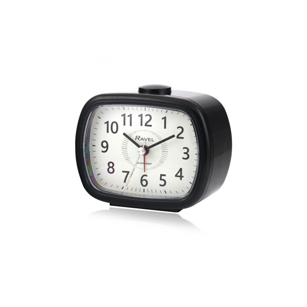 Ravel Mid sized Bedside Quartz Alarm Clock - Black RC042.3