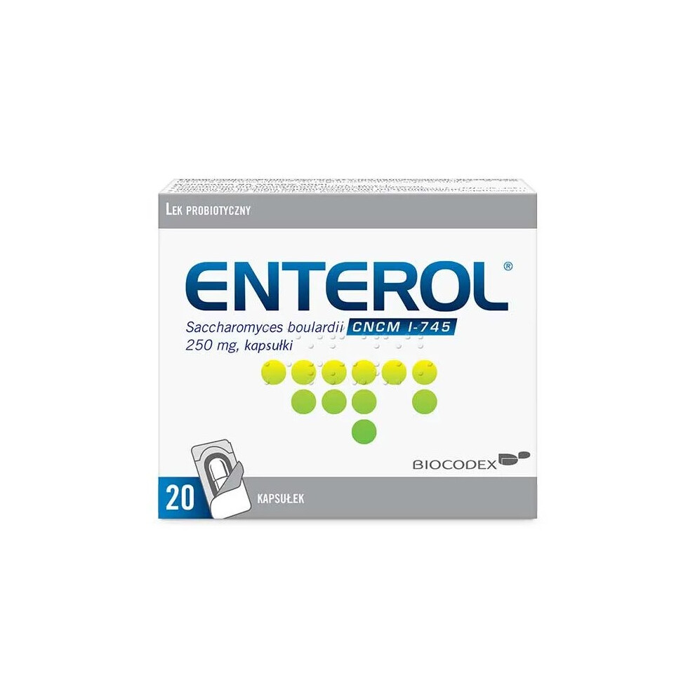 Enterol, 250 mg, 20 capsules