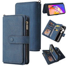 Oppo A93 5g/a74 5g/a54 5g Case Wallet Flip Card Holder Pu Leather Magnetic Protective Flip Cover - Blue