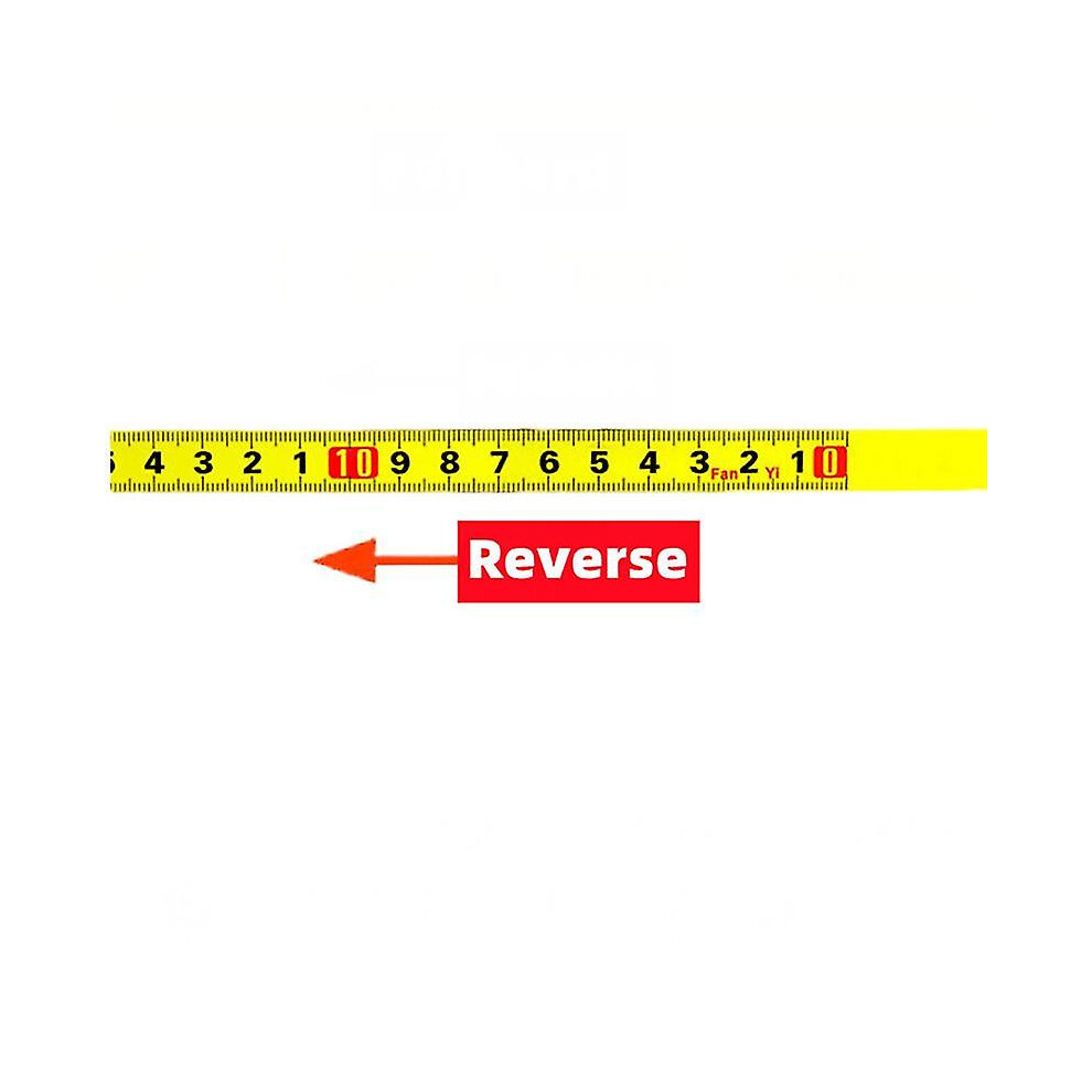 (Reverse - Yellow, 1M) Self-Adhesive Measuring Tape Stainless Steel Workbench Ruler Adhesive Backed Tape Measure Metric Scale Rust-Proof Durable Ruler 9033322345048