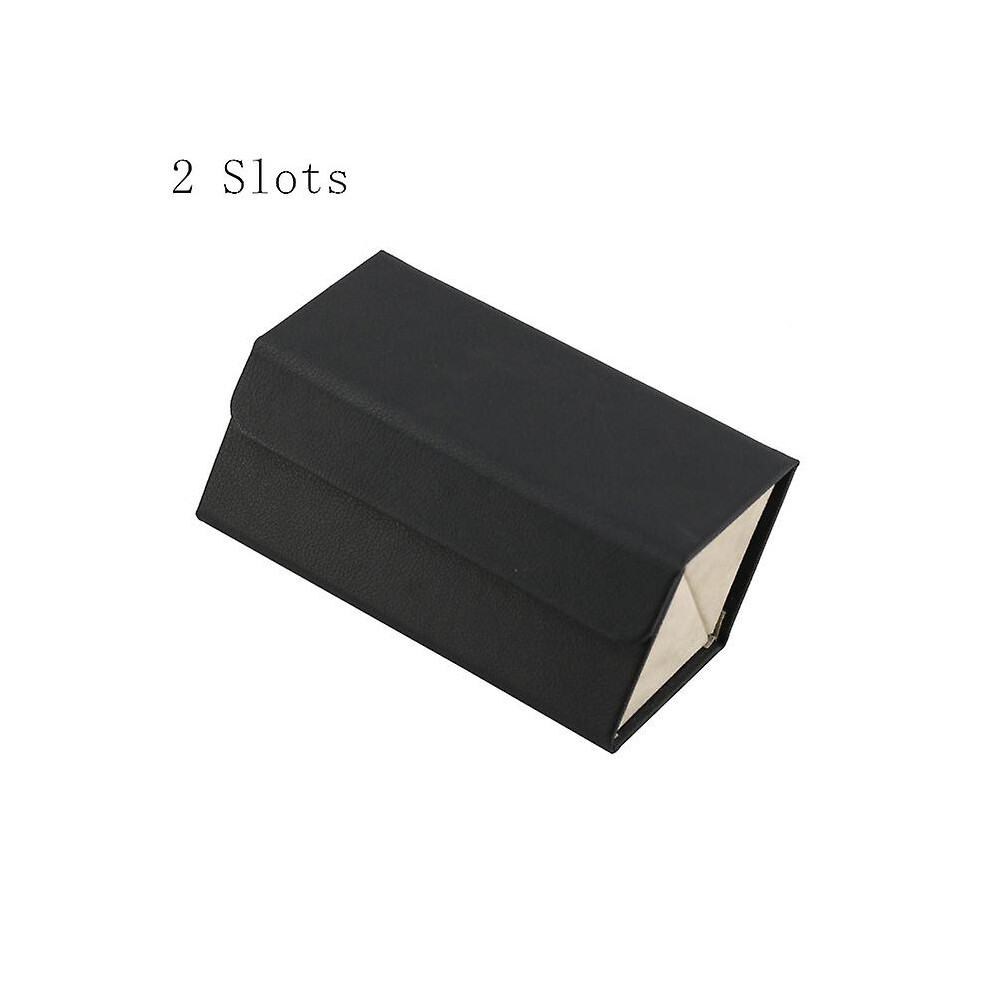 Black (, 2 Slots) Multiple Slots Sunglasses Travel Organizer Case Foldable Eyeglasses Storage Box