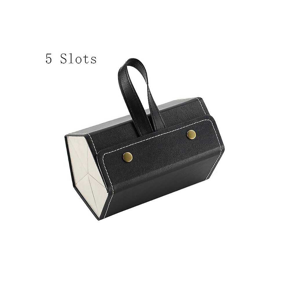 Black (, 5 Slots) Multiple Slots Sunglasses Travel Organizer Case Foldable Eyeglasses Storage Box